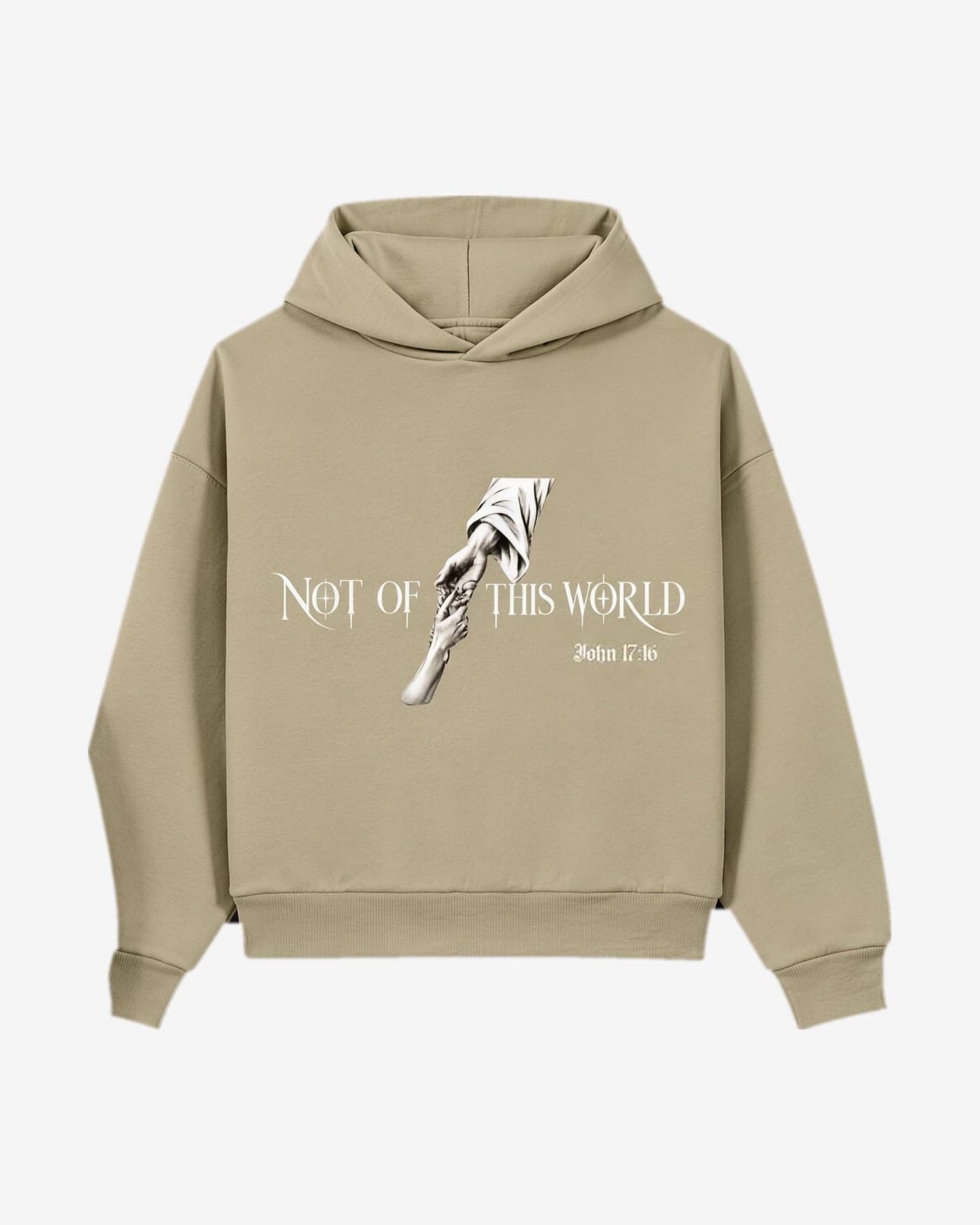 Hoodie Not of this World in Sand, Vorderseite